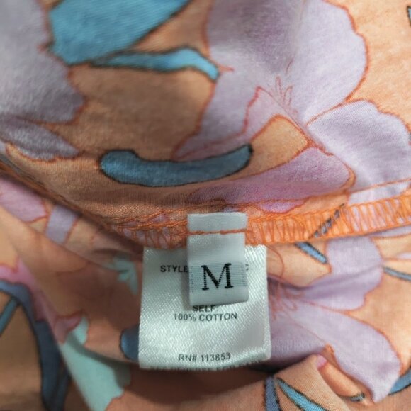 Roberto Rodriguez Womens Floral Whimsy Boho Ruffle Tiered Midi Dress M - Picture 14 of 16